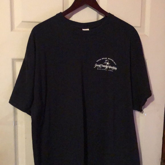 2017 Total Solar Eclipse Great Smoky Mountains National Park Black Tee Mens XXL - Picture 4 of 12